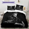 1PC Johnny Hallyday pattern Bedding Quilt Set Quilt Cover Pillowcase Home Decoration Birthday Gift (1 * duvet cover + 19 * pillowcase, without core)