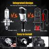 High Power H4 Led Projector Len Direct Insertion High Low Light Car Motorcycle Turbo Fan Lamp Super Bright Waterproof 1Pc