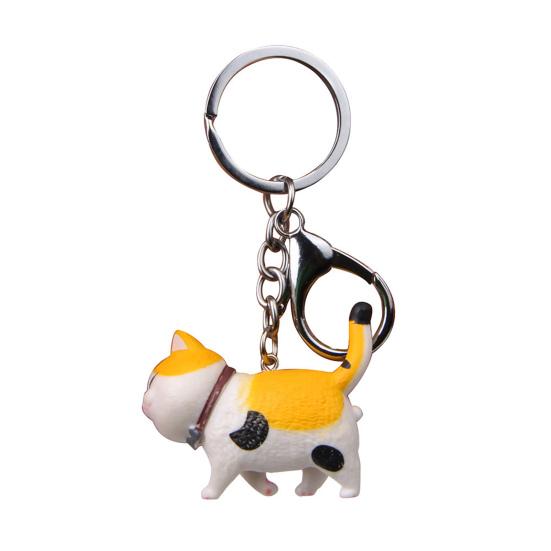 

Мультяшная модель пухлого кота, подвесная игрушка, брелок для ключей, сумка, подвеска жёлтый/чёрный