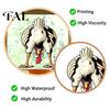 Holiday Party Window Ornament Funny Chicken Static Cling, Upside Down Rooster Glass Sticker, Privacy Film for Bathroom Waterproof Non-adhesive