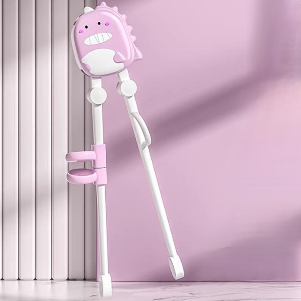 

Ergonomic Dinosaur Training Chopsticks Educational Toddler Tableware Family Dining Pink