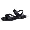 Flat Sandals Slippers Women Big Size Beach Fashion Roman Sandals Solid Color Comfortable Women's Shoes