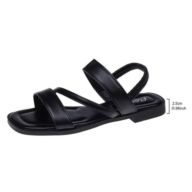 Flat Sandals Slippers Women Big Size Beach Fashion Roman Sandals Solid Color Comfortable Women's Shoes