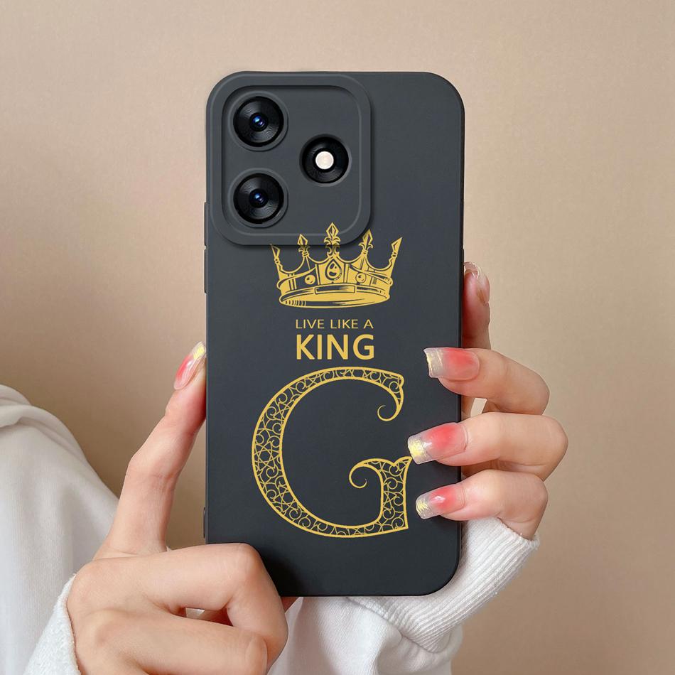 For Tecno Spark 10 4G 5G 10Pro 10C Case Couple Letter Upgrade Full Protection Liquid Silicone Cover For Tecno Spark10 10 Pro C