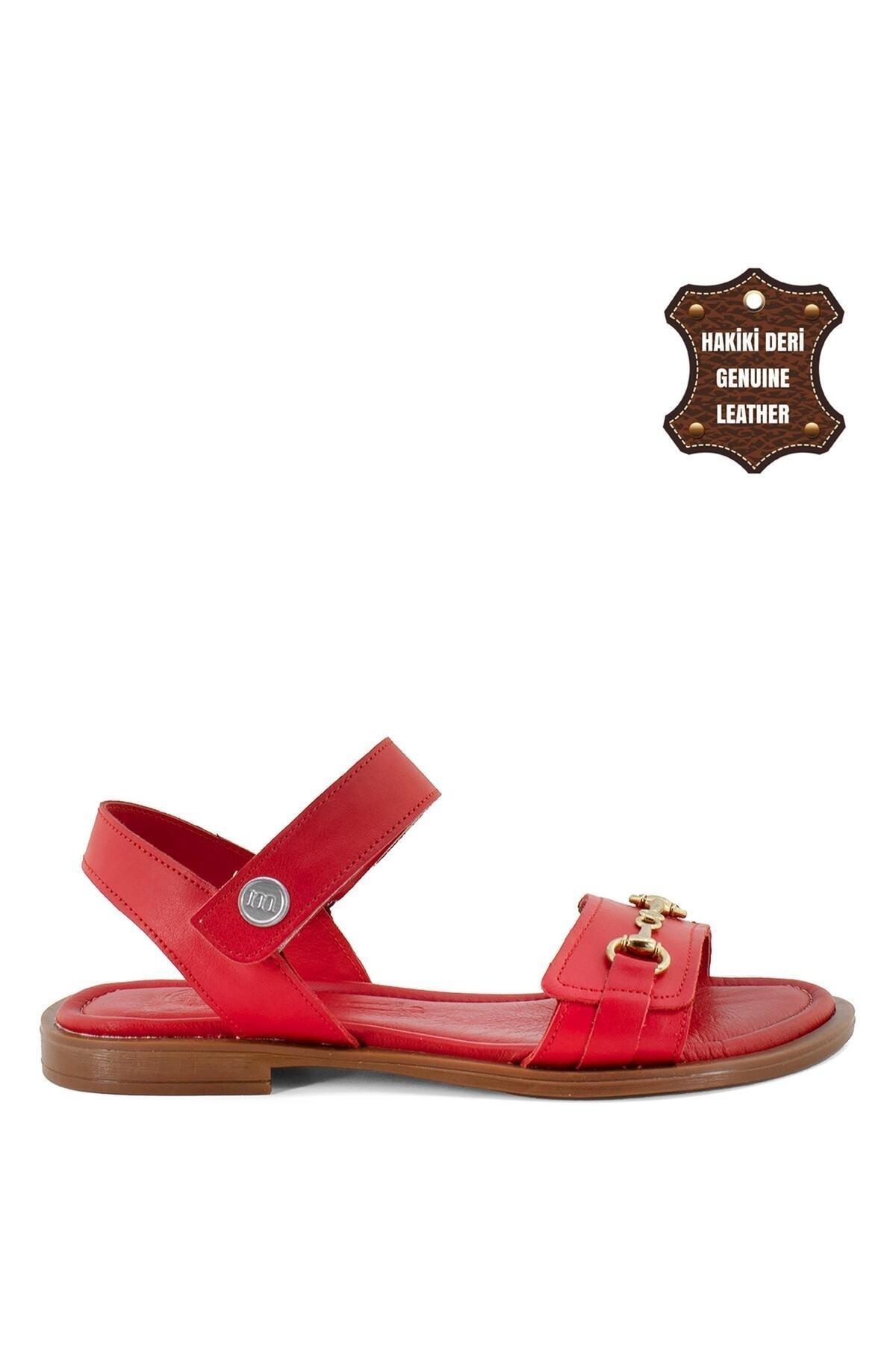 

Women s Casual Sandals D23Ys-1185C Genuine Leather Sandals Red