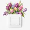 Green Tulip Flower Wall Sticker for Bedroom & Living Room Decoration