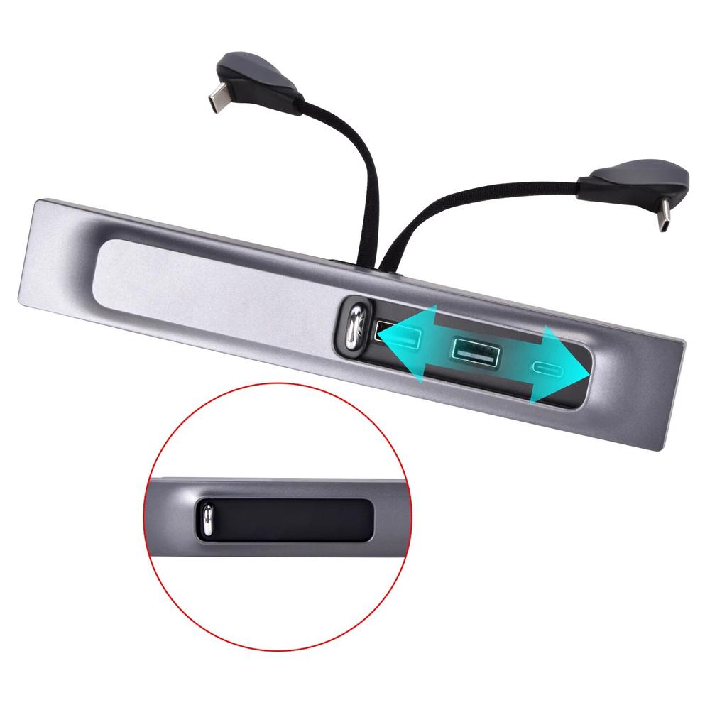 Intelligent Docking Station For Tesla 27W Quick Charger USB Shunt Hub For Model 3  2022 Model Y Central Control Splitter
