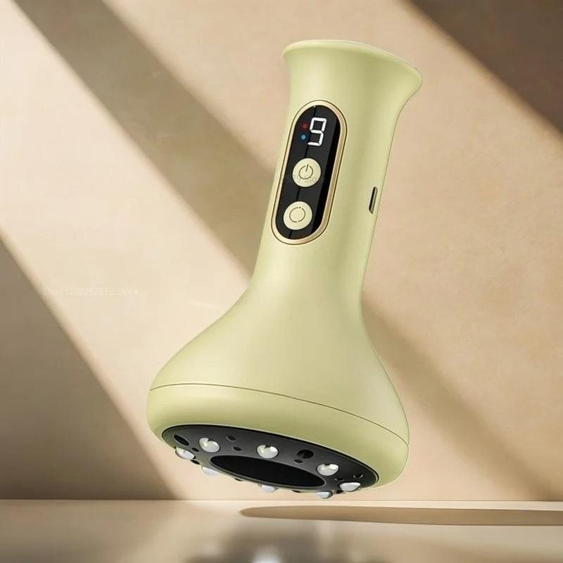 

Электрический всасывающий медицинский баночный лечебный набор, косметический массажер, стеклянные банки, антицеллюлитный вакуумный баночный массаж для похудения Гуаша светло-желтого