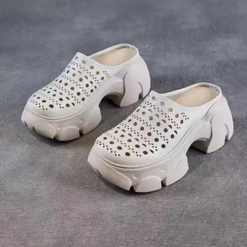 Mode High Heels Damen Hausschuhe Plateau Mules Schuhe Slingback Mode Damen Sandalen 2025 Designer Flip Flops Lässige Pantoletten Mujer