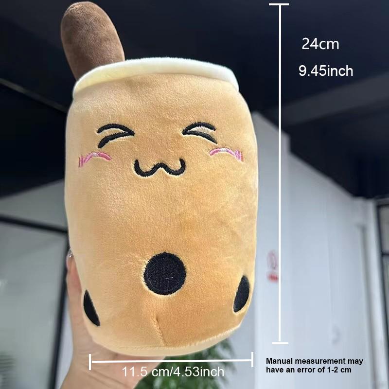 Non-Toxic Cute Milk Tea Cup Plush Pillow Toy 24Cm Simulation Pearl Milktea Decor Funny Doll Gift For Home Office Decor