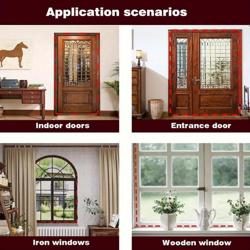 6M Self Adhesive Silicone Weather Stripping Soundproof Door Seal For Draft Proof Windows And Doors