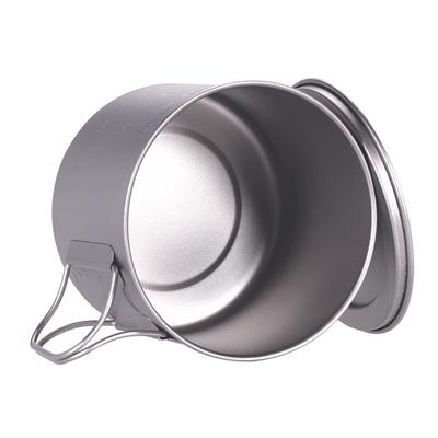 Camping Titanium Pot Backpacking hrnec s víkem a skládacími držadly pro outdoorové kempování