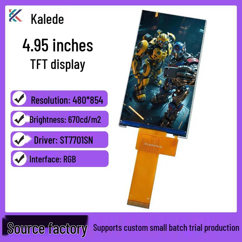 

4.95-inch HD IPS 480x854 Full-Color RGB LCD Display Screen 480x854 pixels