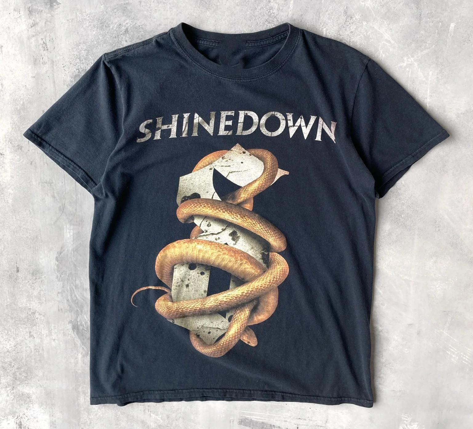 Collection Shinedown Cotton Short Sleeve Black S-2345XL Unisex T-Shirt S