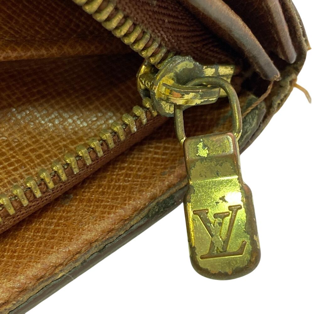 Louis Vuitton M61730 Vintage L-shaped Zipper Monogram Monogram Portonet Bie Tresol Bifold Wallet Brown Monogram Used