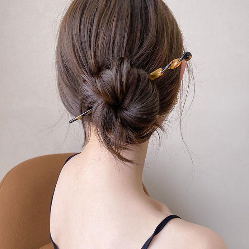 1 pçs moda estilo chinês varas de cabelo vintage acetato pauzinho feminino grampos de cabelo pinos casamento jóias de cabelo acessórios para o cabelo