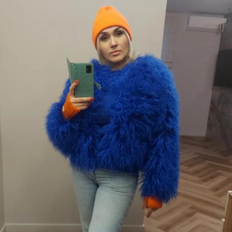 TrendHub Kunstpelzmantel und Jacken Damen Lässig Warm Rundhals Flauschige Pelzmäntel Damen