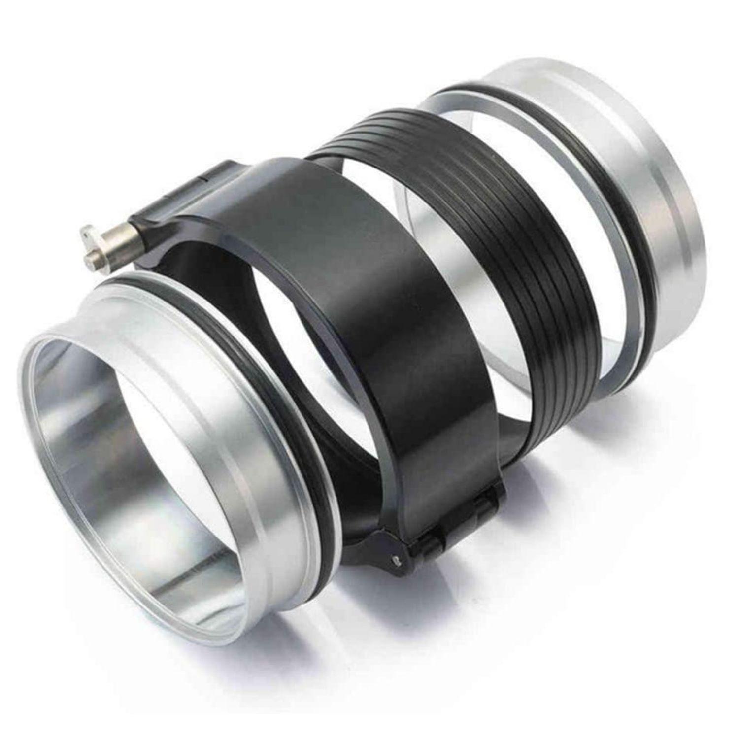 Высококачественный V-образный зажим для выхлопной трубы Быстросъемный HD зажим Алюминиевый Для Турбины / Трубы Интеркулера Черный/Красный/Синий 2.5inch Black