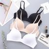 5 PCS Women's Solid Color Seamless Bras Sexy Deep V Bras Push Up Underwear Tops Female No Wire Lingerie 3/4 Cup Female A B Cup Brassiere