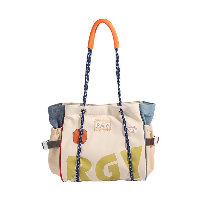 

College students commute in class, niche design sense, nylon bag for women, large capacity, versatile single shoulder