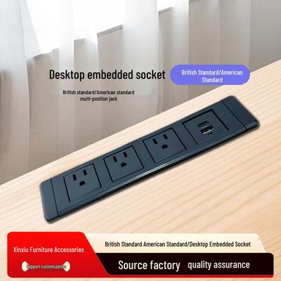Recessed Multi-Outlet Power Strip with USB-C and USB Ports, British & American Standard