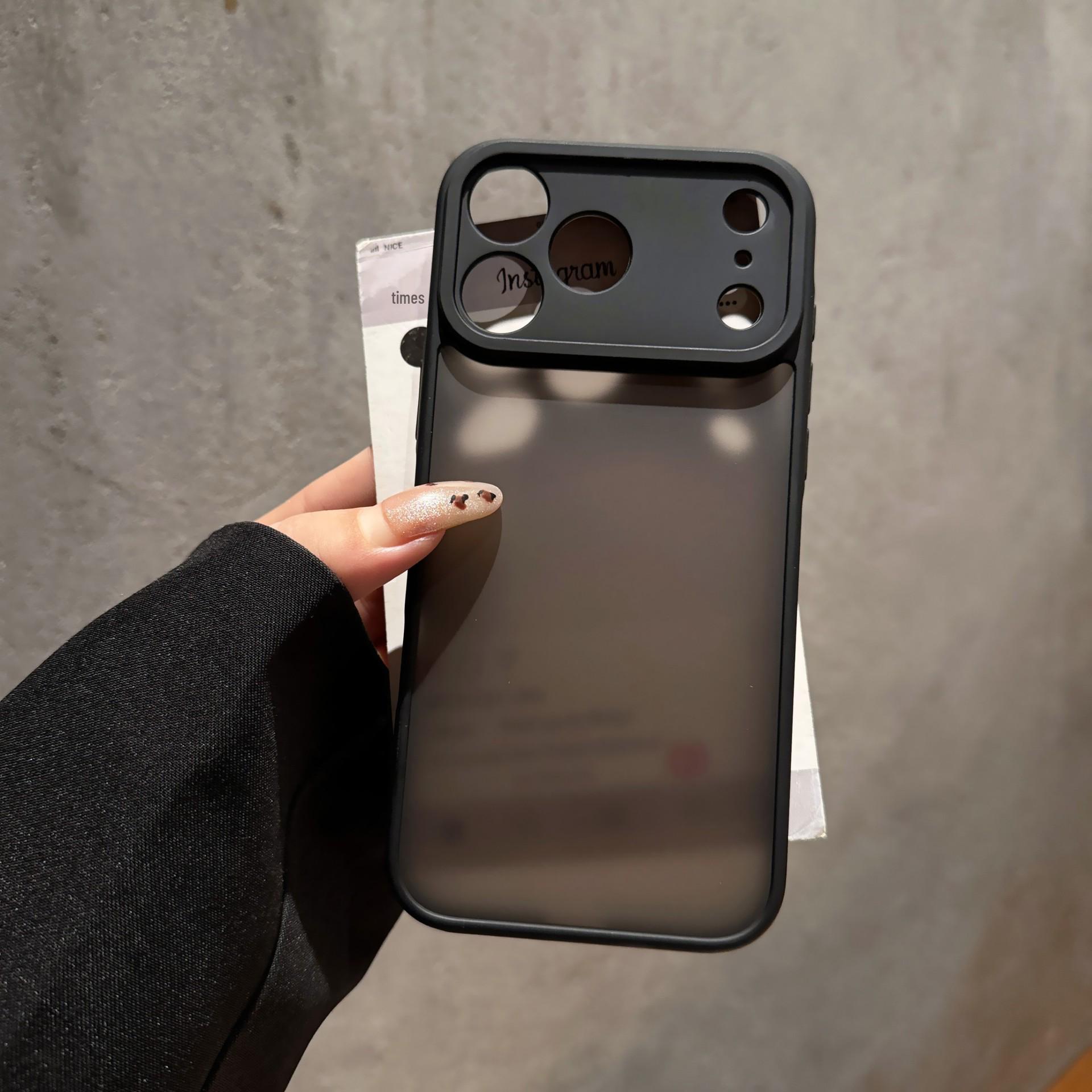 

Matte Black Full-Coverage Transparent Phone Case for iPhone 17 Pro Max - Drop-Proof and Soft Touch Apple 13 Pro Max матовый черный