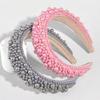 European and American Thick Simualtion Pearl Headband Pressure Hair Wide Edge Headband Handmade Hair Accessories