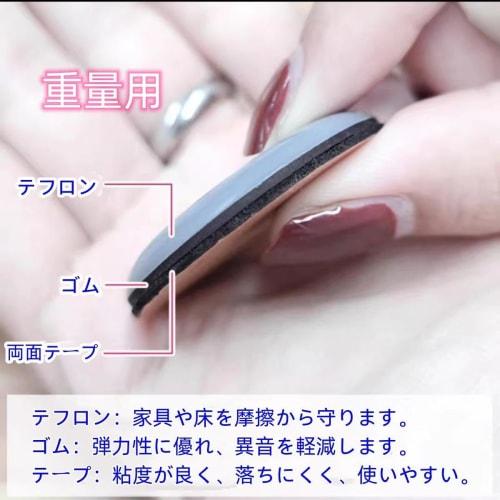 Secchuu Kitchen Appliance Sliders, Furniture Sliders, Furniture Pads, Scratch-Resistant, Sound-Dampening, Round, Adhesive, Easy Movement, Set of 8 (25