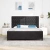 Boxspring Bed with Headboard Black 180 X 200 Cm Velvet