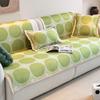 Non-Slip Cool Sofa Cover Ice Silk Sofa Cushion American Style Printed Summer Cooling Living Room Sofa Cover Machine Washable