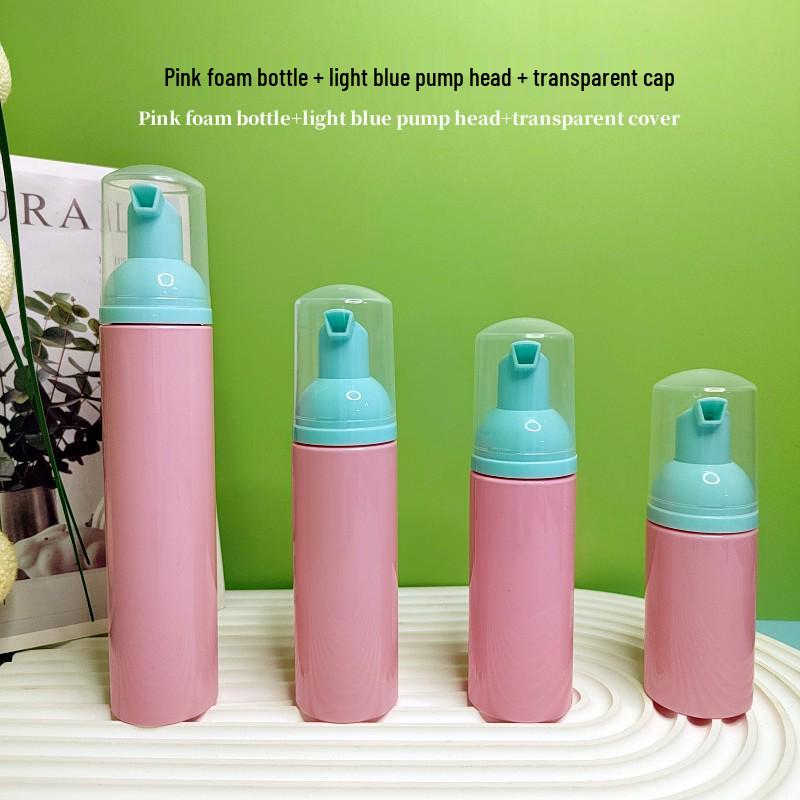 60ml Pink Travel Foaming Intimate Mousse Dispenser Bottle for Eyelash Cleanser