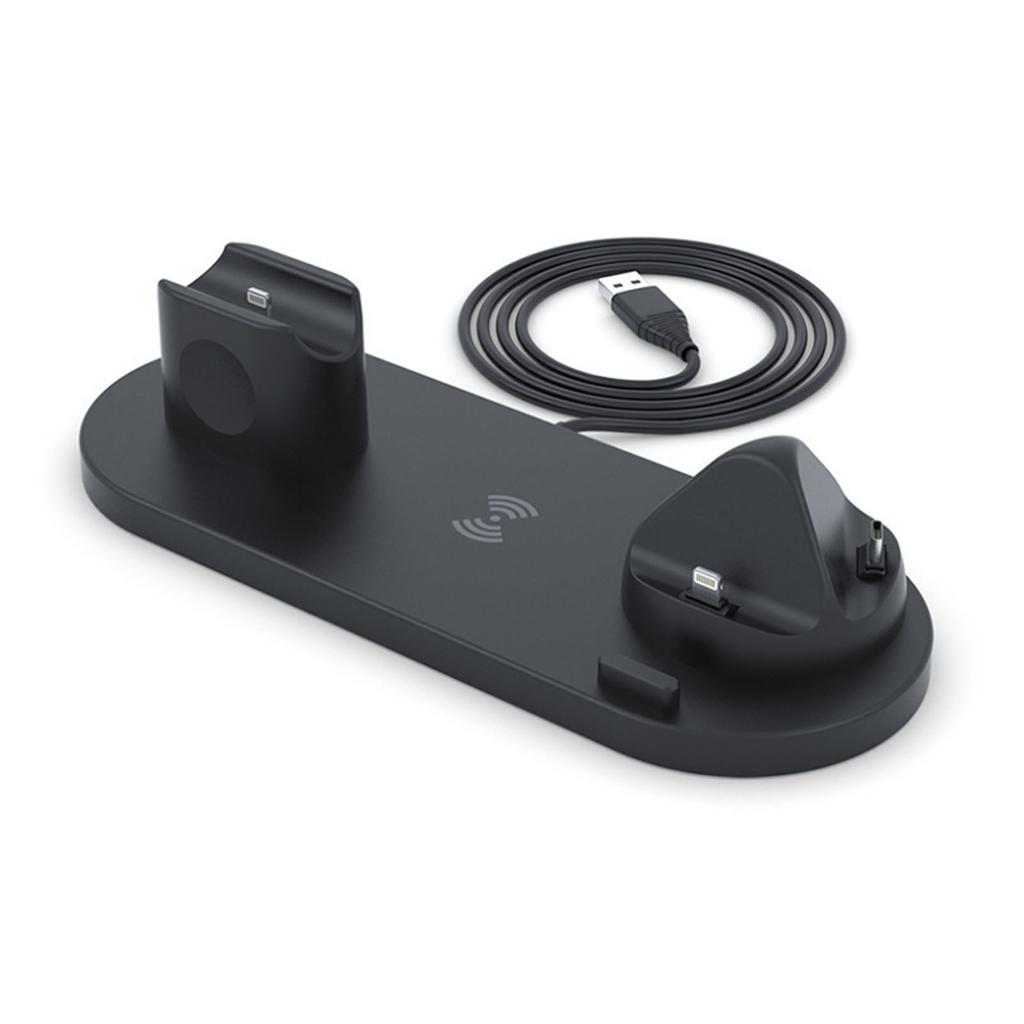 6 in 1 Wireless Charging Stand Phone Watch Earphone Wireless Charger Multifunctional Fast Charging Station
