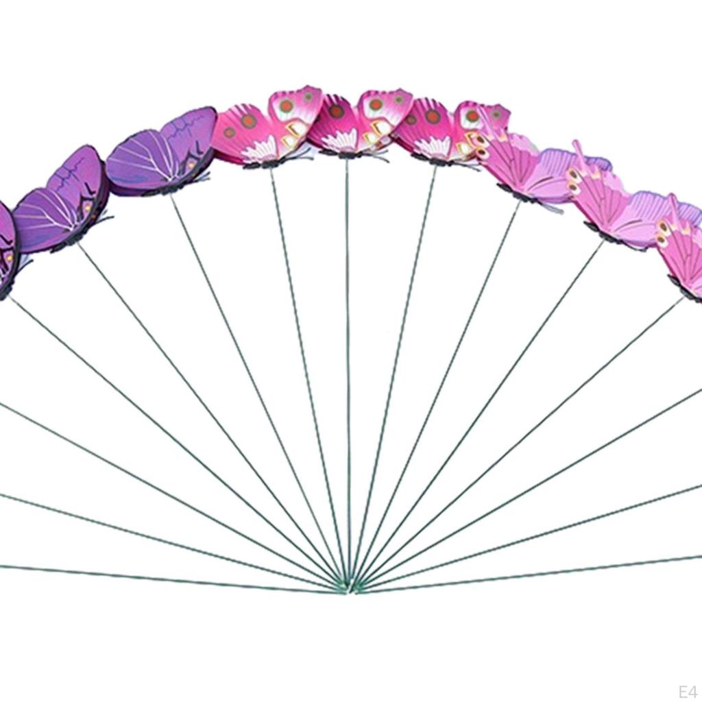24 -fold Stakes Lawn Decorations Butterfly Outdoor for Party
