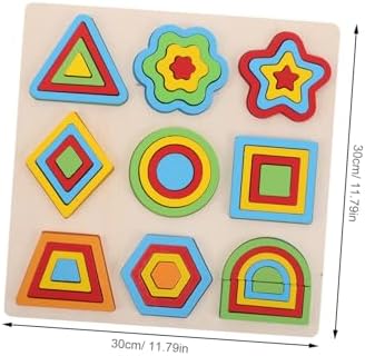 Kisangel Wooden Montessori Shape Puzzle for Toddlers, Number & Color Matching Learning Toy, Counting Logical Thinking Fine Motor Skills Pegboard Game