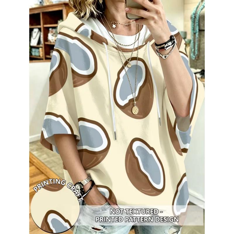 Women's mid-sleeve casual hoodie