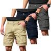 Men's Cargo Shorts 3-Pack with 6 Pockets, Button and Elastic Waist