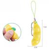 Fidgetleksaker Edamame Squishy Nyckelring Stresslindring Klämbönor Bönor Söt Vuxenleksak Avstressningspaket