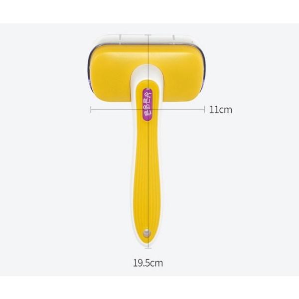 Dangle pet hair removal one-touch brush K04, C type (yellow + purple..., 1 piece), Korean pet shampoo