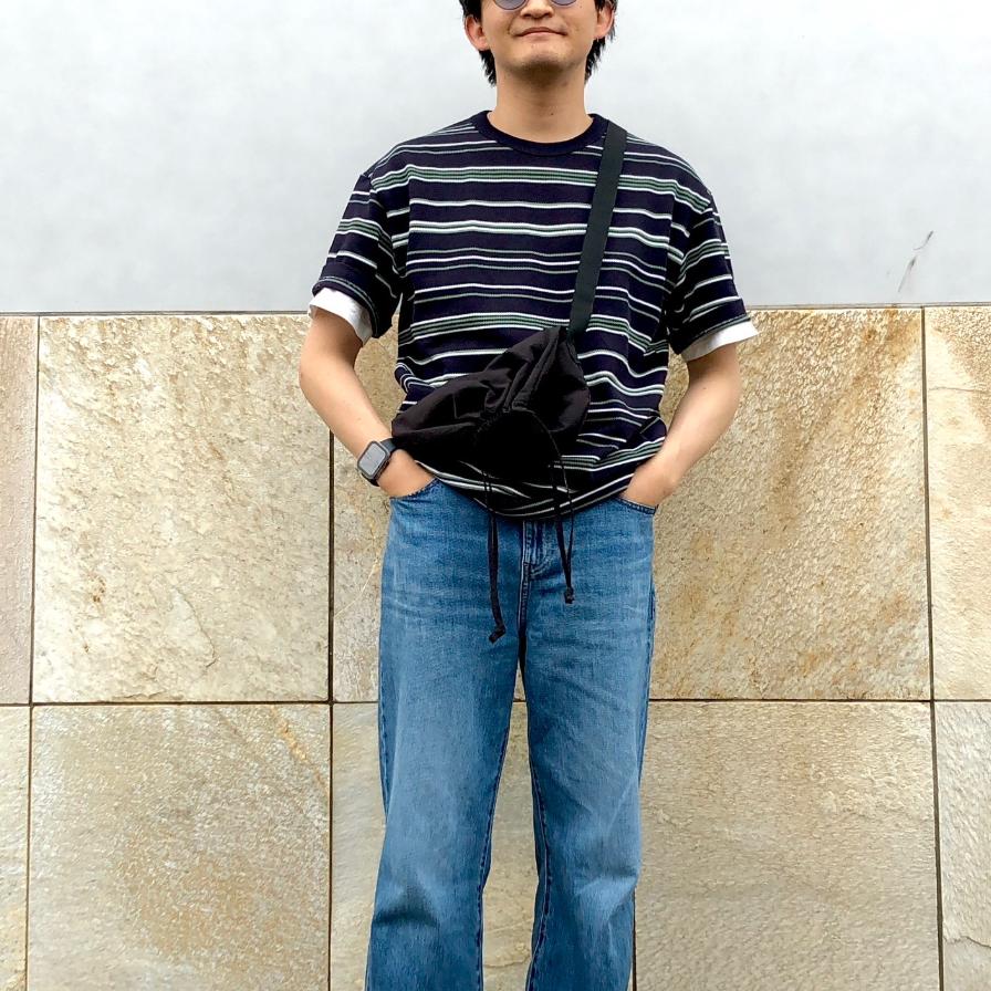 Uniqlo X Jw Anderson Color Block Striped Crew Neck Short Sleeve T-Shirt Men Tops Navy 469054-69
