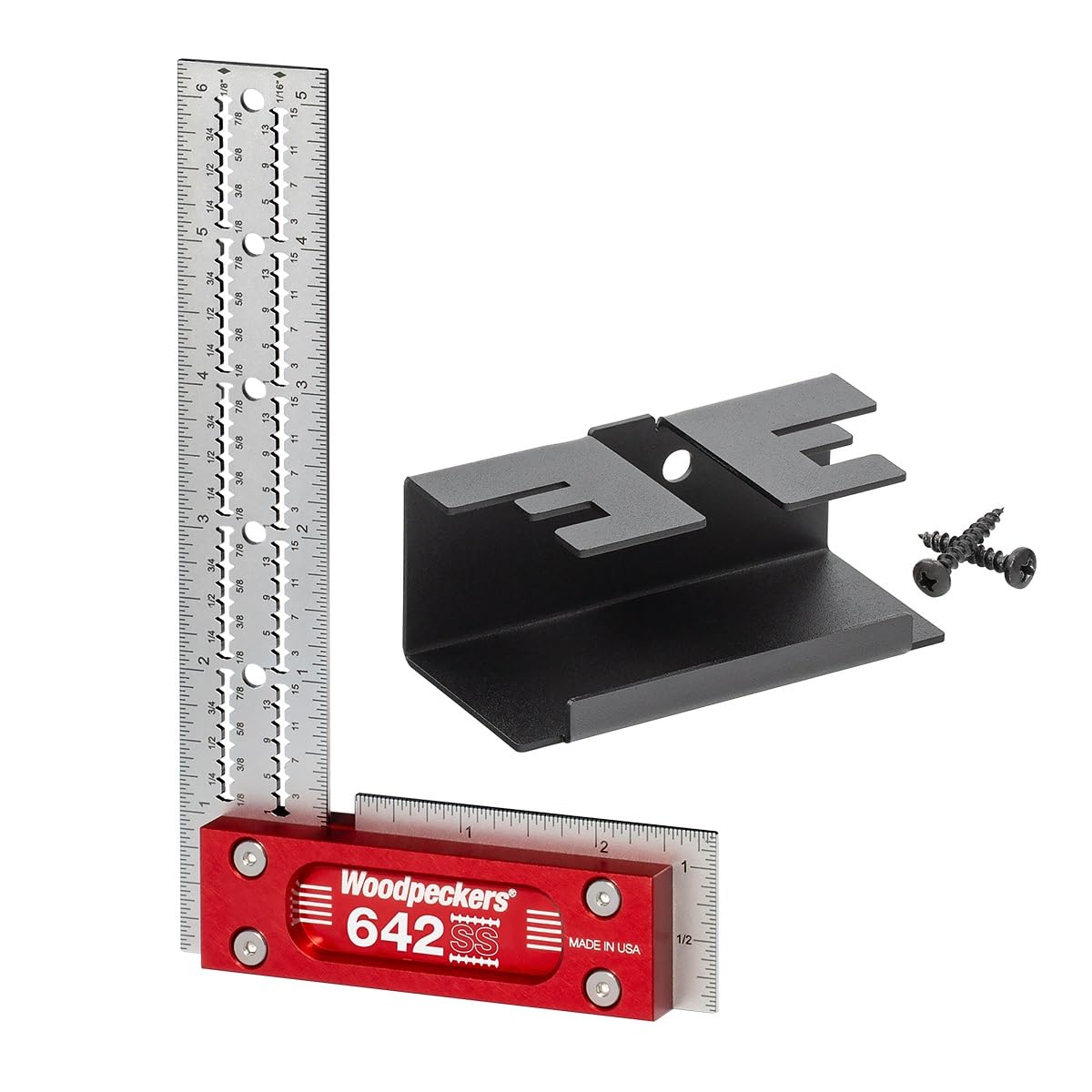 

Woodpeckers Precision Woodworking Нержавеющая сталь Сделано в Набор функций Метрический плечевой угольник-рейсмус, 150 мм, Сталь, США, Угольник, Самостоящий, Губа,