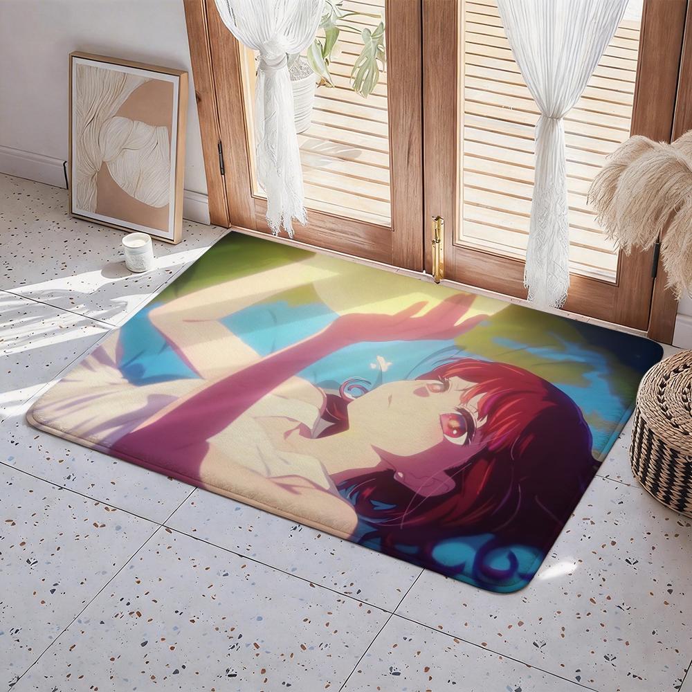 

O Oshi no Ko Kana Arima Floor Mat Eco Flannel Doormat Non Slip Odorless Indoor Floor Rug Soft Short Plush Home Mat 50x80cm