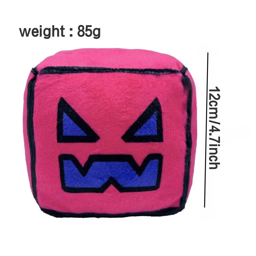 Geometry Plush Toy,Cube Volume Wood Stuffed Animal Plushie Doll Toys for Kids and Gaming Fans Children's Day Birthday Gift