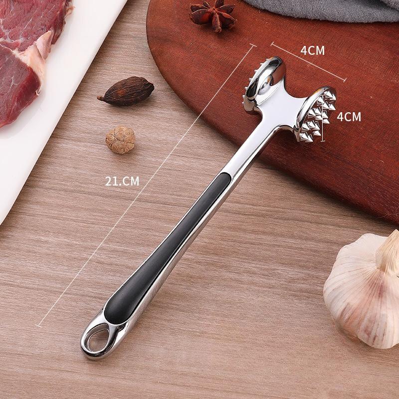 1PC Kitchen Meat Hammer Solid Steak Hammer Steak Hammer Rib Breaker Meat Rejuvenation Hammer Household Meat Loosing Hammer Double-sided Meat Hammer