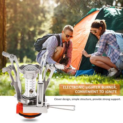 Fogão Mini de Camping ao Ar Livre Aço Inoxidável 304 Queimador com Acendedor Eletrônico Integrado
