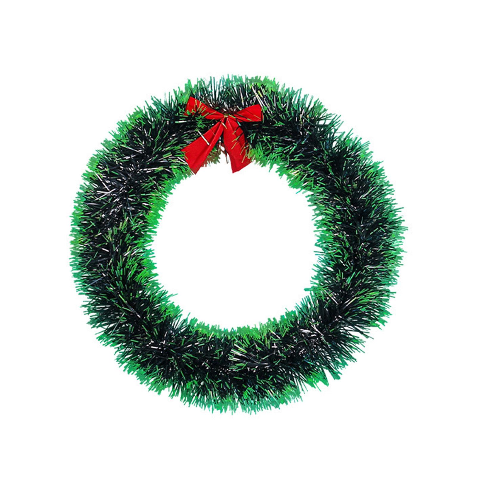 Christmas Ribbon Garland Home Party Wall Door Decor Christmas Tree Ornaments Tinsel Strips Bow Knot Wreath Party Supply