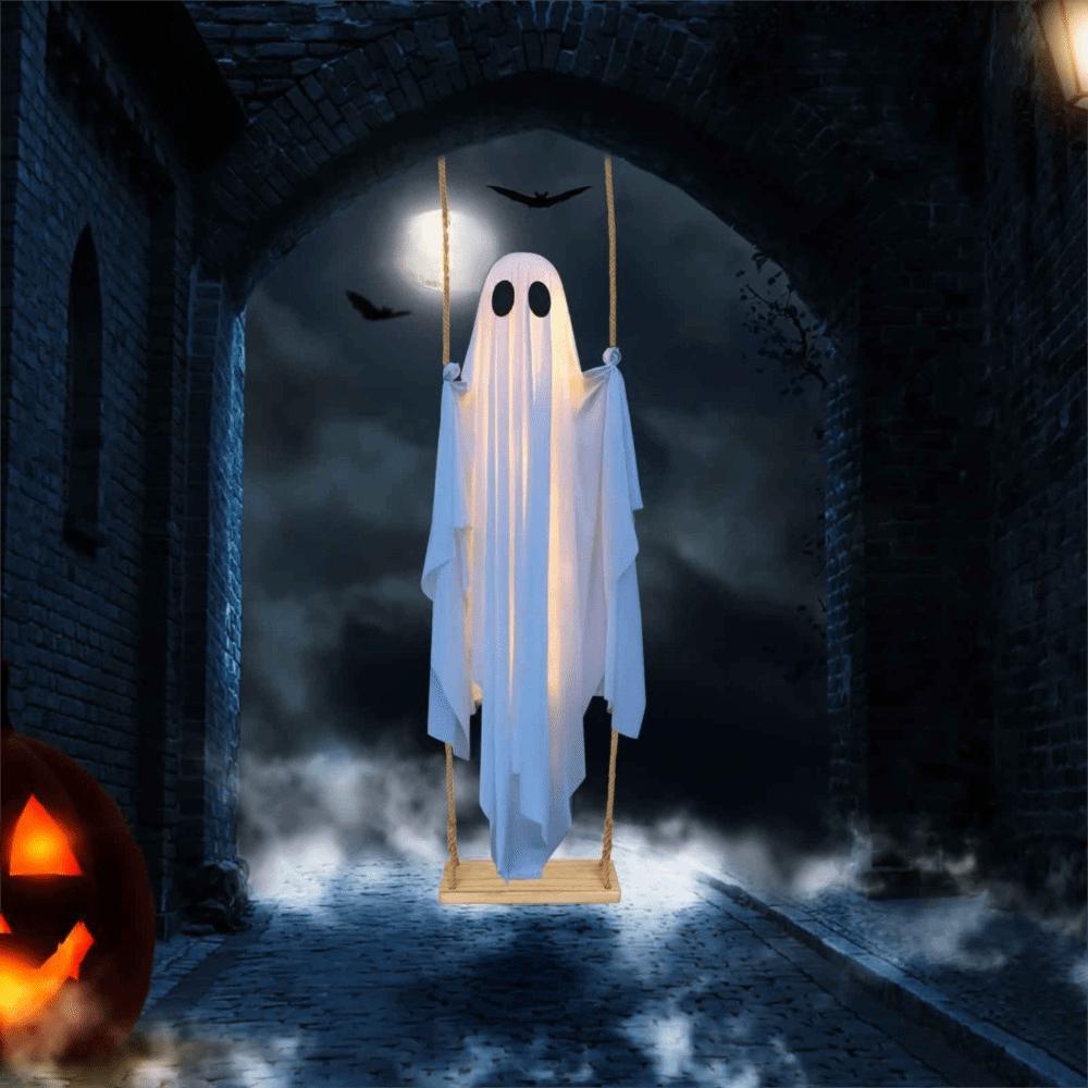 Zdalnie sterowany Halloweenowy Wiszący Duch Huśtawka Świecący Duch Huśtawka Impreza
