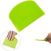 A84E-6 Pieces Dough Scraper Bowl Scraper Food-Safe Plastic Dough Cutter Flexible Plastic Scraper Practical Bench Scraper
