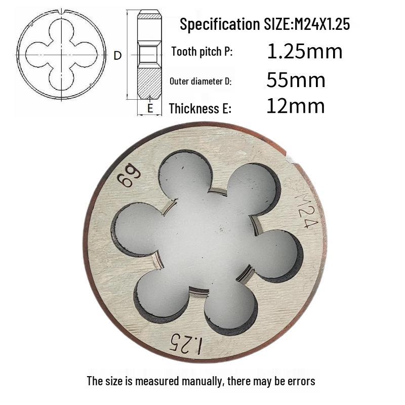 Kulatá vratidlo M24-M26 x 0,5-3 mm, Chod vpřed/vzad, Pravý/Levý závit