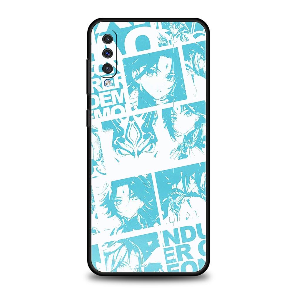 Pouzdro na telefon Genshin Impact pro Samsung Galaxy A54 A52 A14 A50 A70 A10 A30 A40 A20S A20E A02S A12 A22 A34 A42 A32 5G A04s Kryt