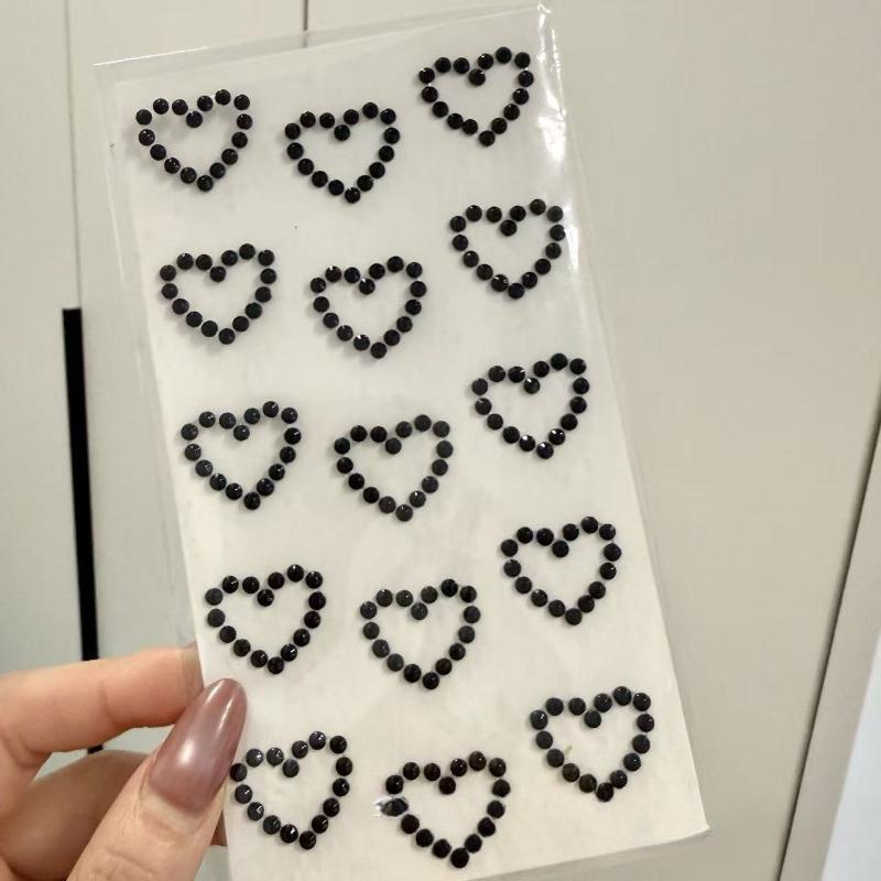 Vackra Glänsande Kristall Strass Pärla Stjärna 3D Klistermärken Scrapbok Telefonfodral DIY Dekorationer Dansuppvisning Smink Ansiktsklistermärken